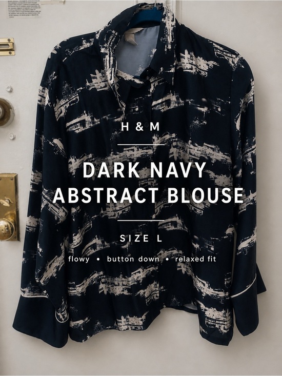 H&M Tops - H&M Dark Navy Layered Blouse